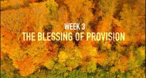 week 3 the blessing of provision